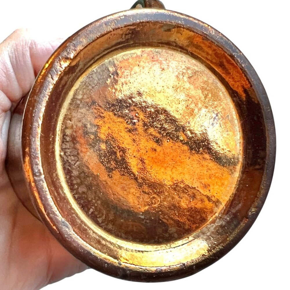 Vintage copper Glazed Cup with porcelain Interior - Picture 6 of 10